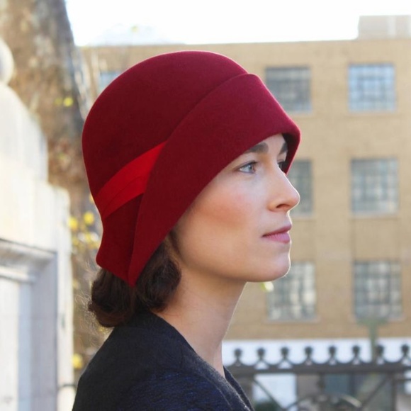 Red Flapper Hat Handmade from UK | Accessories | 92s Flapper Red Cloche Hat | Poshmark
